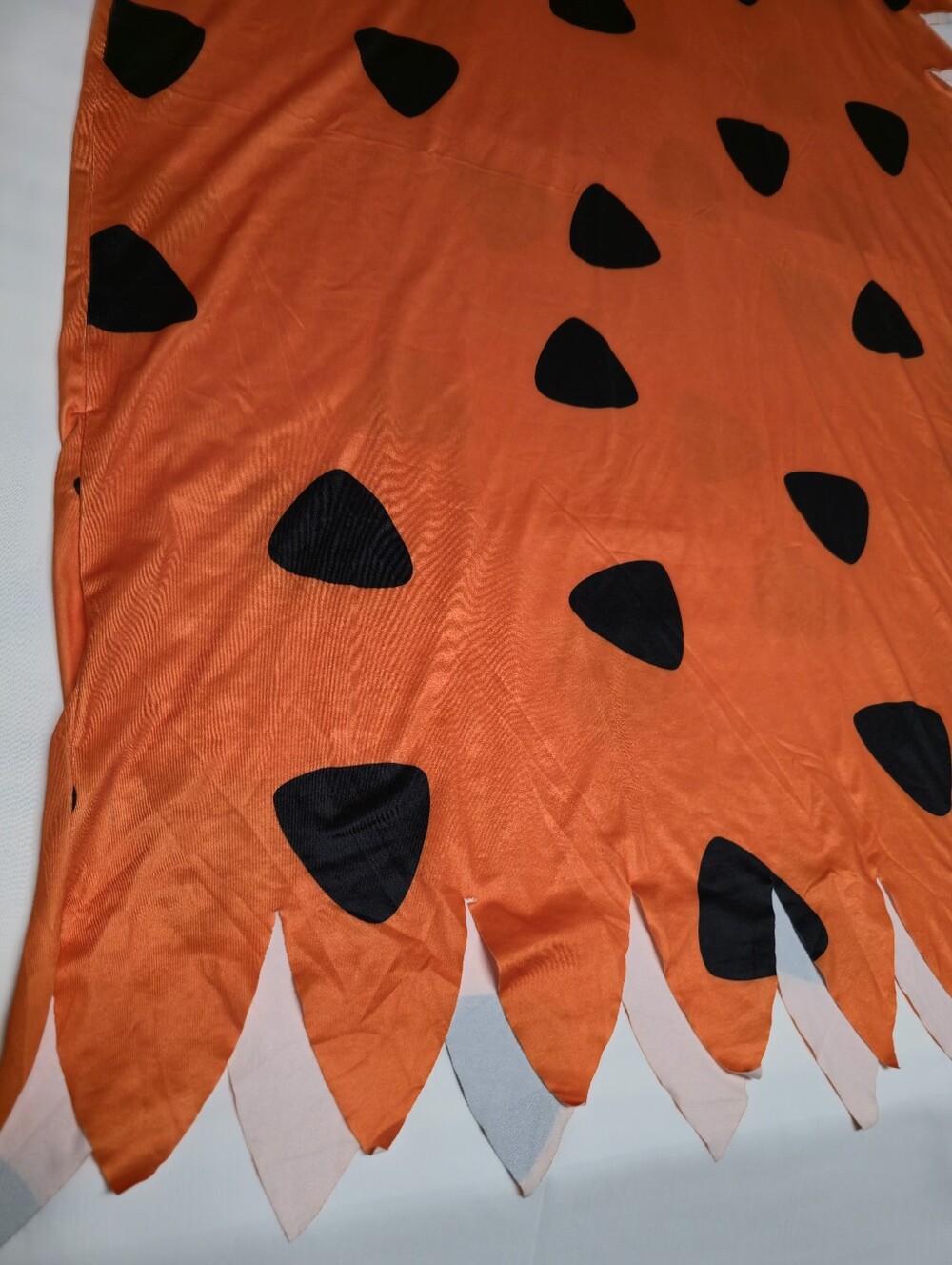 Fred Flintstone Costume Orange Black Triangle Caveman Cosplay - Picture 3 of 8